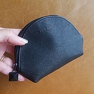 Givenchy Black Textured Toiletry Cosmetic Clutch Bag Pouch